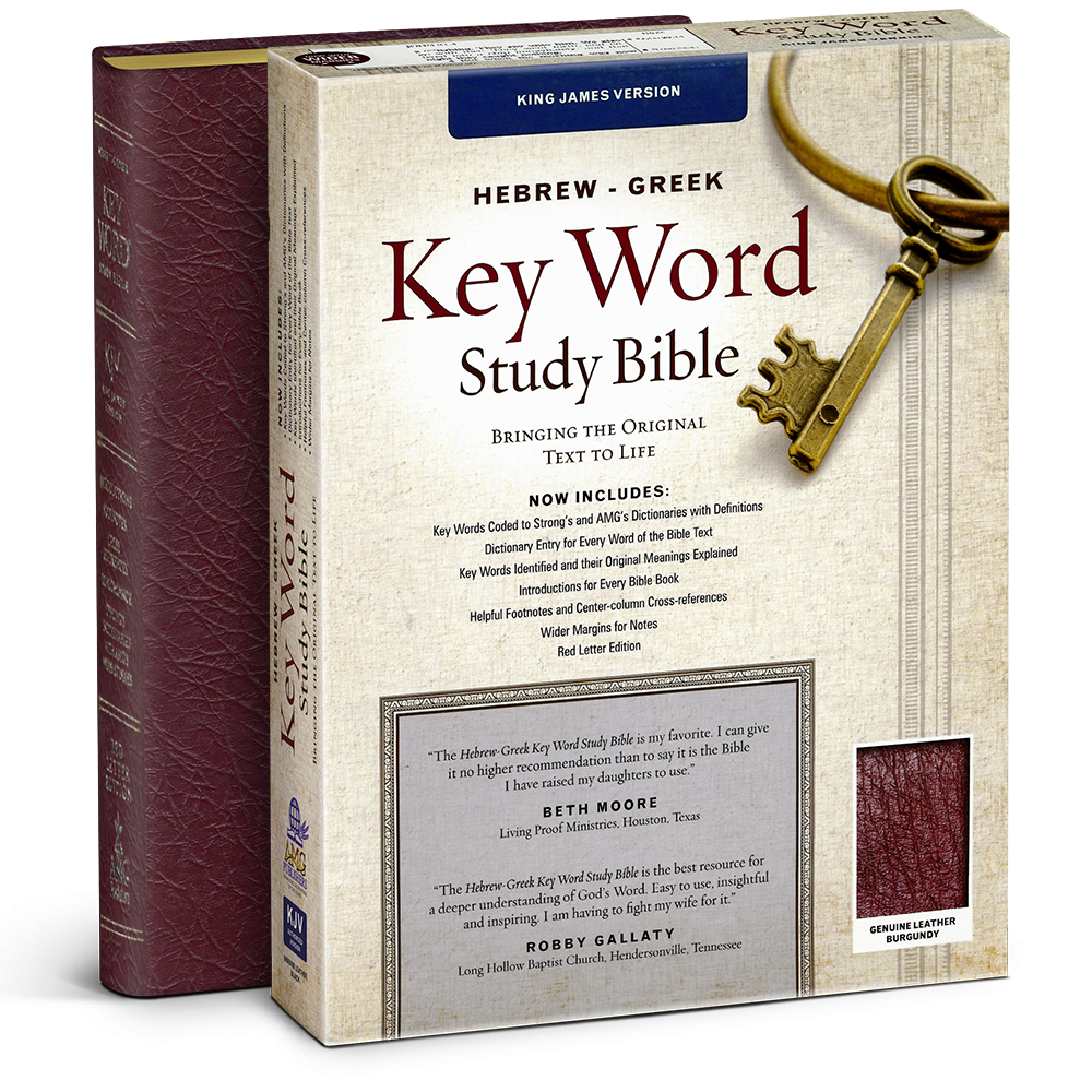 Hebrew-Greek Key Word Study Bible - KJV - Genuine Leather Burgundy