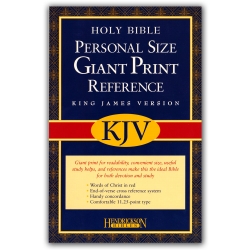 Personal Size Giant Print KJV Reference Bible - Burgundy